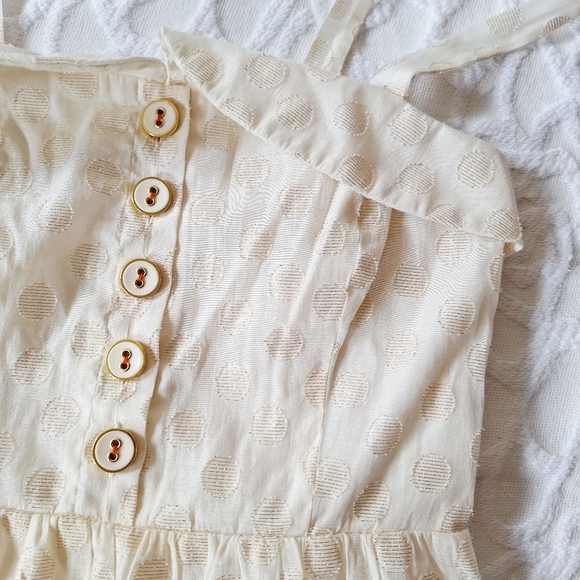 Maeve Sparkle Gold Dot Dress 6 NWOT - Picture 4 of 13